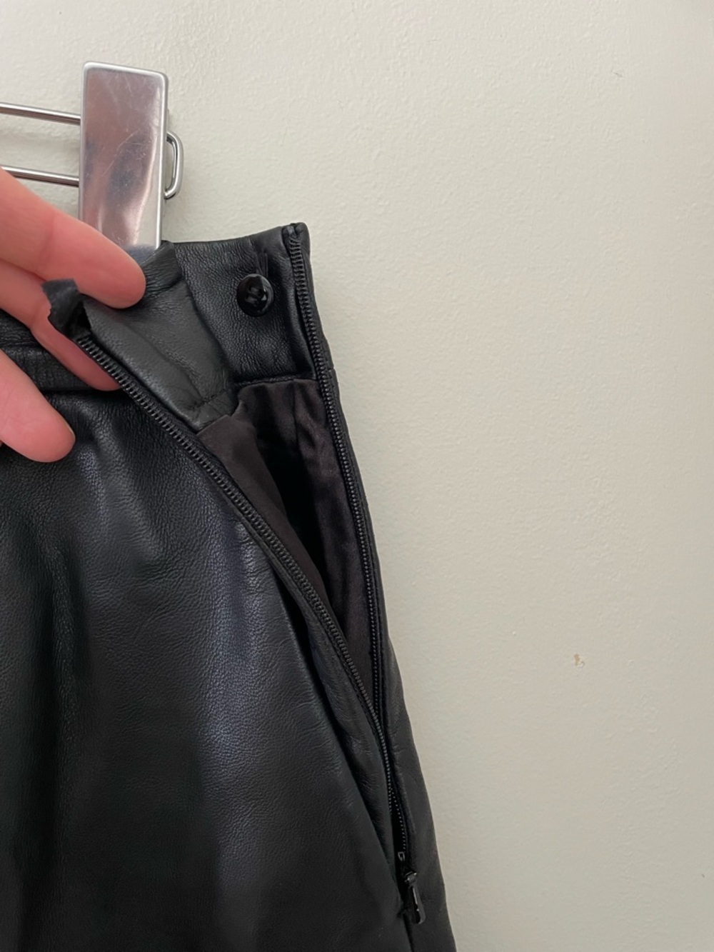Part Two Copenhagen Lambskin Leather A Line Mini Skirt Size 36 Scandi Classic - Picture 11 of 15